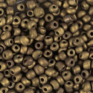 Rocaiperler, nr. 6/0, diam. 4 mm, hulstr. 0,9-1,2 mm, bronze, 25 g/ 1 pk.