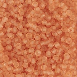 Rocaiperler, nr. 8/0, diam. 3 mm, hulstr. 0,6-1,0 mm, orange, 25 g/ 1 pk.
