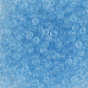 Rocaiperler, nr. 8/0, diam. 3 mm, hulstr. 0,6-1,0 mm, lyseblå, 25 g/ 1 pk.
