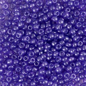 Rocaiperler, nr. 8/0, diam. 3 mm, hulstr. 0,6-1,0 mm, lilla, 25 g/ 1 pk.