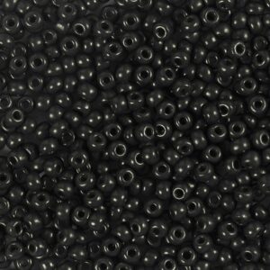 Rocaiperler, nr. 8/0, diam. 3 mm, hulstr. 0,6-1,0 mm, sort, 25 g/ 1 pk.