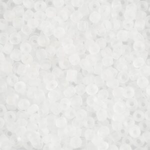 Rocaiperler, nr. 8/0, diam. 3 mm, hulstr. 0,6-1,0 mm, hvid, 25 g/ 1 pk.