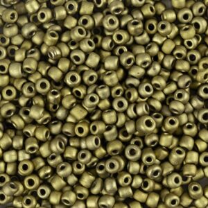 Rocaiperler, nr. 8/0, diam. 3 mm, hulstr. 0,6-1,0 mm, guld, 25 g/ 1 pk.