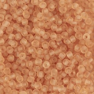 Rocaiperler, nr. 8/0, diam. 3 mm, hulstr. 0,6-1,0 mm, peach, 25 g/ 1 pk.