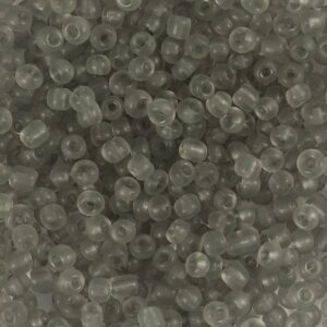 Rocaiperler, nr. 8/0, diam. 3 mm, hulstr. 0,6-1,0 mm, grå, 25 g/ 1 pk.