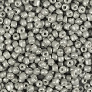 Rocaiperler, nr. 8/0, diam. 3 mm, hulstr. 0,6-1,0 mm, lys grå, 25 g/ 1 pk.