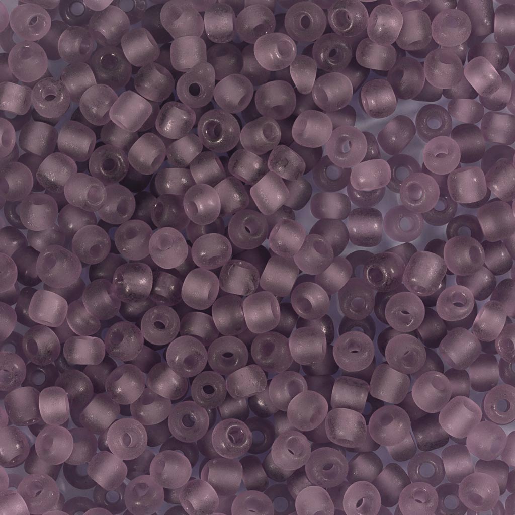 Rocaiperler, nr. 8/0, diam. 3 mm, hulstr. 0,6-1,0 mm, lys lilla, 25 g/ 1 pk.