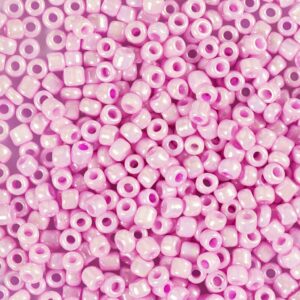 Rocaiperler, nr. 8/0, diam. 3 mm, hulstr. 0,6-1,0 mm, pink, 25 g/ 1 pk.