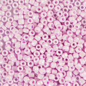 Rocaiperler, nr. 8/0, diam. 3 mm, hulstr. 0,6-1,0 mm, soft rosa, 25 g/ 1 pk.