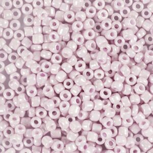 Rocaiperler, nr. 8/0, diam. 3 mm, hulstr. 0,6-1,0 mm, soft pink, 25 g/ 1 pk.