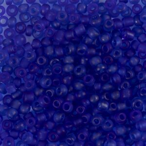Rocaiperler, nr. 8/0, diam. 3 mm, hulstr. 0,6-1,0 mm, kobolt blå, 25 g/ 1 pk.
