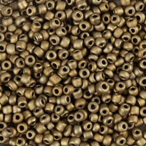 Rocaiperler, nr. 8/0, diam. 3 mm, hulstr. 0,6-1,0 mm, bronze, 25 g/ 1 pk.