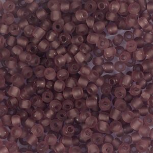 Rocaiperler, nr. 8/0, diam. 3 mm, hulstr. 0,6-1,0 mm, mat frost, lys lilla, 25 g/ 1 pk.