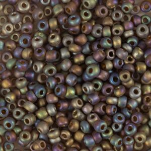 Rocaiperler, nr. 8/0, diam. 3 mm, hulstr. 0,6-1,0 mm, inside lys beige, 25 g/ 1 pk.