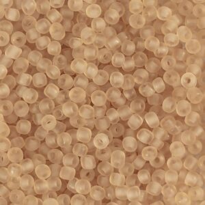Rocaiperler, nr. 8/0, diam. 3 mm, hulstr. 0,6-1,0 mm, inside peach, 25 g/ 1 pk.
