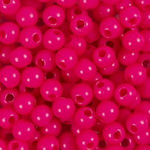 Plastperler, diam. 6 mm, hulstr. 1.5 mm, rosa, 300 g/ 1 pk.