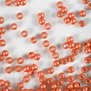 Voksperler, diam. 3 mm, hulstr. 0,7 mm, orange, 150 stk., 6 g/ 1 pk.
