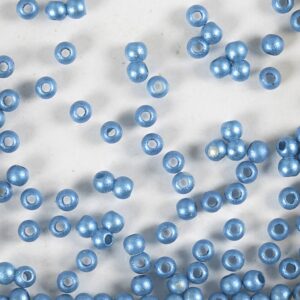 Voksperler, diam. 3 mm, hulstr. 0,7 mm, lyseblå, 150 stk., 6 g/ 1 pk.