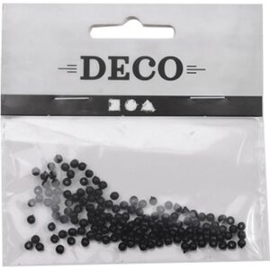 Voksperler, diam. 3 mm, hulstr. 0,7 mm, sort, 150 stk., 6 g/ 1 pk.