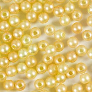 Voksperler, diam. 5 mm, hulstr. 0.7 mm, gul, 100 stk., 15 g/ 1 pk.
