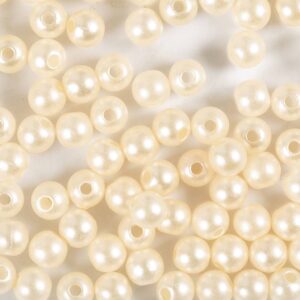 Voksperler, diam. 5 mm, hulstr. 0.7 mm, peach, 100 stk., 15 g/ 1 pk.
