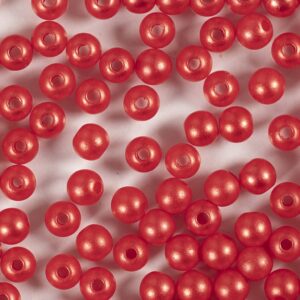 Voksperler, diam. 5 mm, hulstr. 0.7 mm, rød, 100 stk., 15 g/ 1 pk.