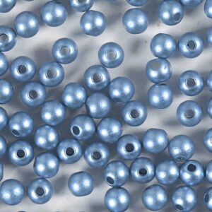 Voksperler, diam. 5 mm, hulstr. 0.7 mm, lyseblå, 100 stk., 15 g/ 1 pk.