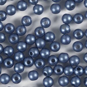 Voksperler, diam. 5 mm, hulstr. 0.7 mm, blå, 100 stk., 15 g/ 1 pk.