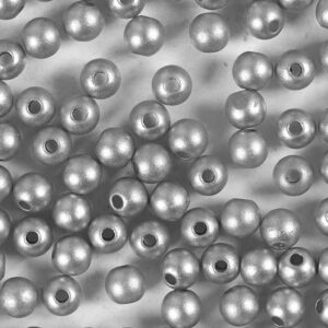 Voksperler, diam. 5 mm, hulstr. 0.7 mm, grå, 100 stk., 15 g/ 1 pk.