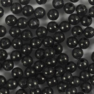 Voksperler, diam. 5 mm, hulstr. 0.7 mm, sort, 100 stk., 15 g/ 1 pk.