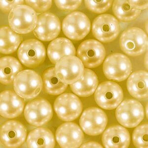 Voksperler, diam. 8 mm, hulstr. 1 mm, gul, 50 stk., 20 g/ 1 pk.