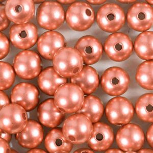 Voksperler, diam. 8 mm, hulstr. 1 mm, orange, 50 stk., 20 g/ 1 pk.