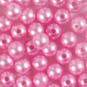 Voksperler, diam. 8 mm, hulstr. 1 mm, rosa, 50 stk., 20 g/ 1 pk.