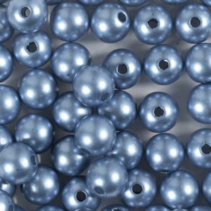 Voksperler, diam. 8 mm, hulstr. 1 mm, lyseblå, 50 stk., 20 g/ 1 pk.