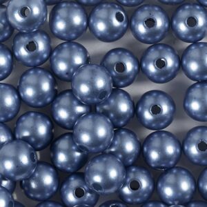 Voksperler, diam. 8 mm, hulstr. 1 mm, blå, 50 stk., 20 g/ 1 pk.
