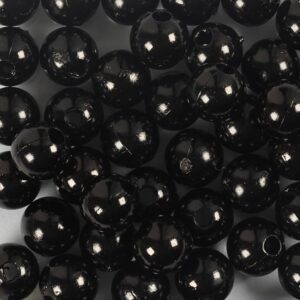 Voksperler, diam. 8 mm, hulstr. 1 mm, sort, 50 stk., 20 g/ 1 pk.