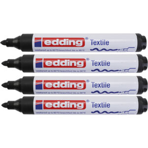 Edding Tekstiltusch 4500, streg 2-3 mm, sort, 1 stk.