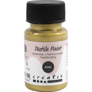 Tekstilmaling, perlemor, dækkende, guld, 50 ml/ 1 fl.