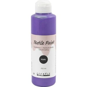 Tekstilmaling, perlemor, dækkende, violet, 250 ml/ 1 fl.