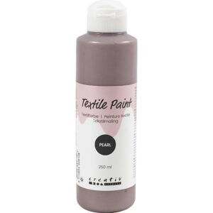 Tekstilmaling, perlemor, dækkende, brun, 250 ml/ 1 fl.