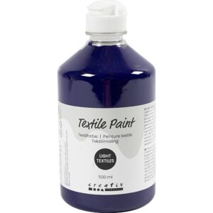 Tekstilmaling, halvdækkende, rødviolet, 500 ml/ 1 fl.