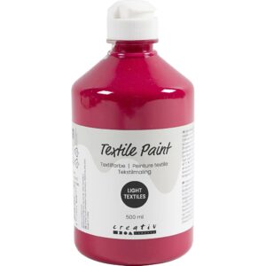 Tekstilmaling, halvdækkende, primær rød, 500 ml/ 1 fl.