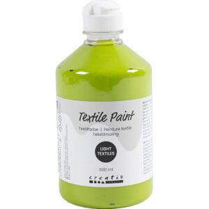 Tekstilmaling, halvdækkende, kiwi, 500 ml/ 1 fl.