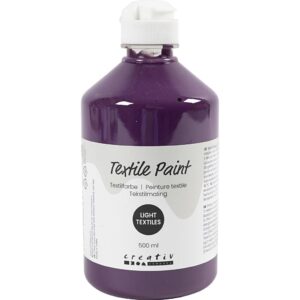 Tekstilmaling, halvdækkende, lavendel, 500 ml/ 1 fl.