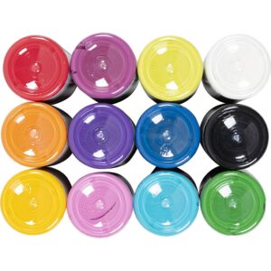 Tekstilmaling Solid, dækkende, ass. farver, 12x50 ml/ 1 pk.