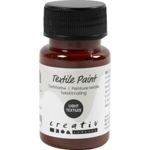 Tekstilmaling, halvdækkende, brun, 50 ml/ 1 fl.