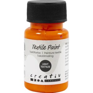 Tekstilmaling, halvdækkende, orange, 50 ml/ 1 fl.