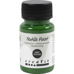 Tekstilmaling, halvdækkende, græsgrøn, 50 ml/ 1 fl.