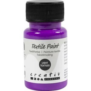 Tekstilmaling, halvdækkende, neon lilla, 50 ml/ 1 fl.