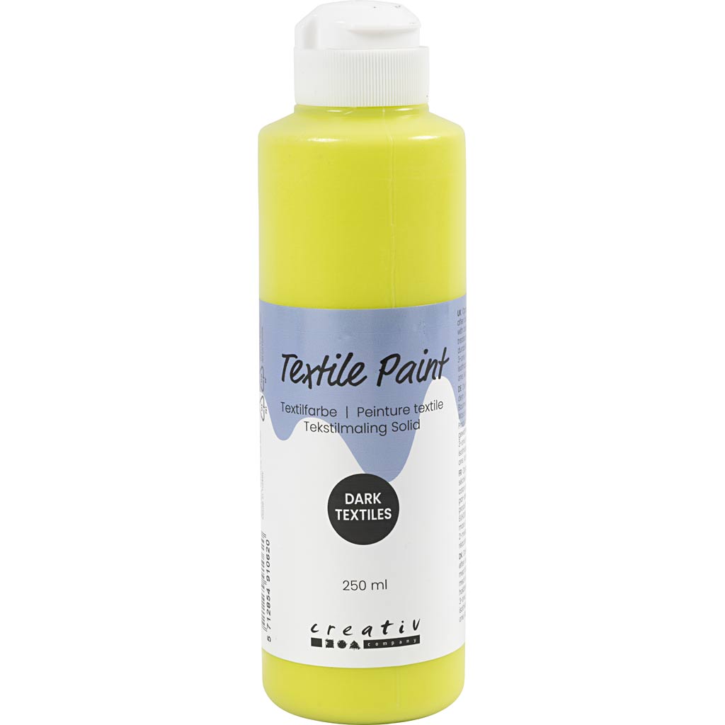 Tekstilmaling Solid, dækkende, kiwi, 250 ml/ 1 fl.